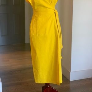 alc yellow walker dress